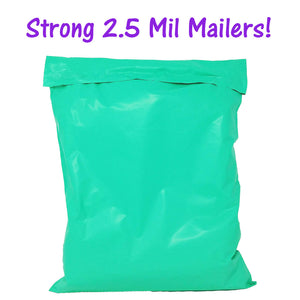 12 x 15" Sea Green Teal Poly Shipping Mailers Self Sealing 12x15.5 Envelope Mailing Bags - ShipNFun