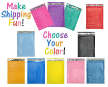 Assorted Sizes 8.5x12, 6x9, & 4x8 Colored Poly Bubble Mailers, Padded Envelopes! - ShipNFun