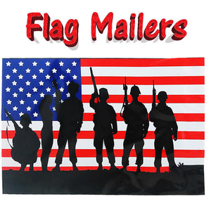 10x13 Patriotic Poly Mailers, Flat Shipping Flag Envelopes -Stickers 4th of July - ShipNFun