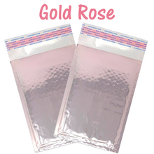 4x8 Teal, Rose Gold Metallic Padded Bubble Mailers, Shipping Envelopes Self Seal - ShipNFun