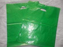 25 Large Hot Pink, Black, Teal, Lime Green, and Purple Plastic Merchandise Bag - ShipNFun