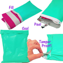 12x15 Poly Mailers Sea Green Teal, Pink Designer Mint Shipping Self Seal Bag Lot - ShipNFun