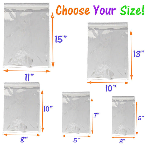 5 Sizes Crystal Clear Self Seal Transparent Plastic Cellophane Poly OPP Bags NEW - ShipNFun