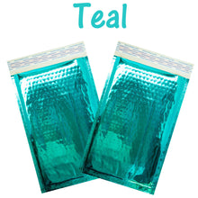 6x10 Teal, Rose Gold Mirrored Padded Bubble Mailers,Shipping Envelopes Self Seal - ShipNFun