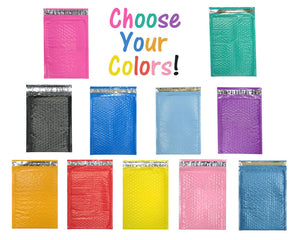 Assorted Sizes 8.5x12, 6x9, & 4x8 Colored Poly Bubble Mailers, Padded Envelopes! - ShipNFun