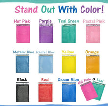 Assorted Sizes 8.5x12, 6x9, & 4x8 Colored Poly Bubble Mailers, Padded Envelopes! - ShipNFun