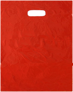 12" x 15" Colored PLASTIC MERCHANDISE Bags Retail Store Bags w/Die Cut Handles - ShipNFun