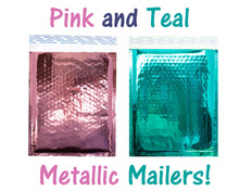 8.5x12 Holographic, Pink, Teal METALLIC BUBBLE MAILERS,  Poly Padded Envelopes! - ShipNFun