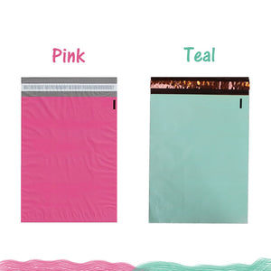 12" x 15" Designer Poly Mailers, Pink,Teal, Polka Dots,Hearts Flat Shipping Bags - ShipNFun