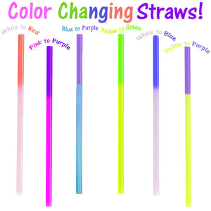 Fun Color Changing Party Straws!  Reusable, Recyclable Plastic Drinking Favors! - ShipNFun