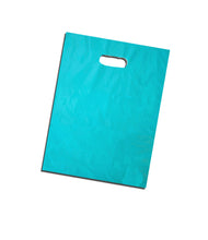 9" x 12" Colored PLASTIC MERCHANDISE Bags Retail Store Bags w/Die Cut Handles - ShipNFun