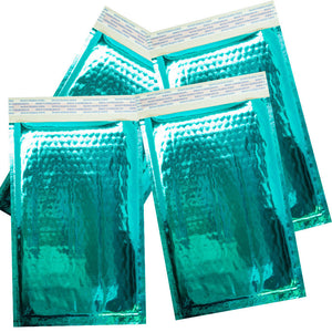 6x10 Teal, Rose Gold Mirrored Padded Bubble Mailers,Shipping Envelopes Self Seal - ShipNFun