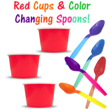 Party Ice Cream Snack Food Paper Cups, Color Changing Spoons Birthday Combo Pack - ShipNFun