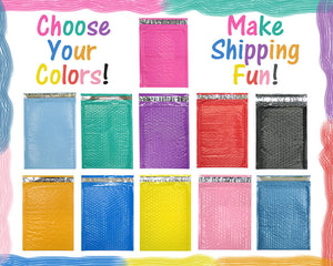 10 x 16" Colored Poly Bubble Mailers Self Sealing Padded Shipping Envelopes #5 - ShipNFun