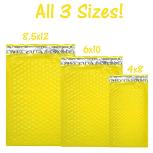 Assorted Sizes 8.5x12, 6x9, & 4x8 Colored Poly Bubble Mailers, Padded Envelopes! - ShipNFun