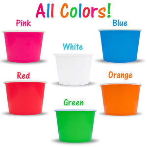 Party Ice Cream Snack Food Paper Cups, Color Changing Spoons Birthday Combo Pack - ShipNFun