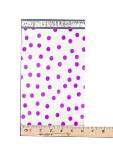 6" x 9" Colored Polka Dot FLAT POLY Mailers USPS Approved Business Shipping Bags - ShipNFun