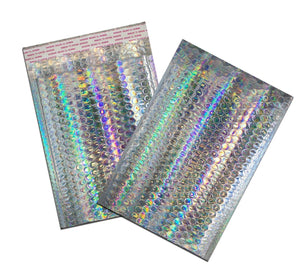 6x10 Holographic Foil & Metallic Bubble Mailers Combo Pack Padded Shipping USPS - ShipNFun