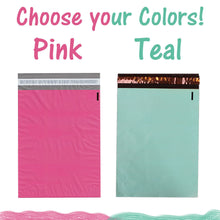 12" x 15" Designer Poly Mailers, Pink,Teal, Polka Dots,Hearts Flat Shipping Bags - ShipNFun