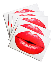 2 x 3" Kissy Lips Stickers, Quality Kiss Seal, Self Stick, Party Scrapbook NEW - ShipNFun