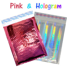 6x10 Cobalt Blue Pink & Hologram Metallic Bubble Mailers Shipping 6x9 Envelopes - ShipNFun