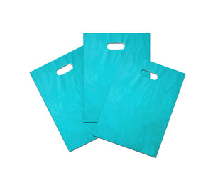 9" x 12" Colored PLASTIC MERCHANDISE Bags Retail Store Bags w/Die Cut Handles - ShipNFun