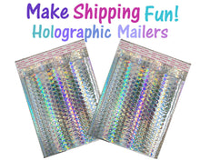 8.5x12 Holographic, Pink, Teal METALLIC BUBBLE MAILERS,  Poly Padded Envelopes! - ShipNFun