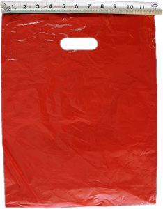 12" x 15" Colored PLASTIC MERCHANDISE Bags Retail Store Bags w/Die Cut Handles - ShipNFun