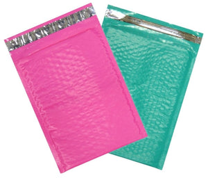 6x10" Colored Poly Bubble Mailers, Pink,Teal,Purple Shipping Mailing Envelopes! - ShipNFun