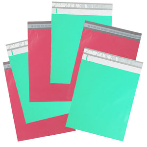 12x15 Poly Mailers Sea Green Teal, Pink Designer Mint Shipping Self Seal Bag Lot - ShipNFun