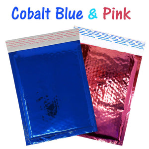 6x10 Cobalt Blue Pink & Hologram Metallic Bubble Mailers Shipping 6x9 Envelopes - ShipNFun