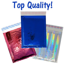 6x10 Cobalt Blue Pink & Hologram Metallic Bubble Mailers Shipping 6x9 Envelopes - ShipNFun