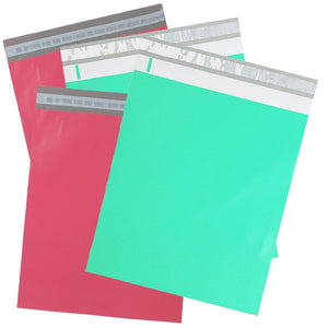12x15 Poly Mailers Sea Green Teal, Pink Designer Mint Shipping Self Seal Bag Lot - ShipNFun