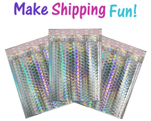 8.5x12 Holographic, Pink, Teal METALLIC BUBBLE MAILERS,  Poly Padded Envelopes! - ShipNFun