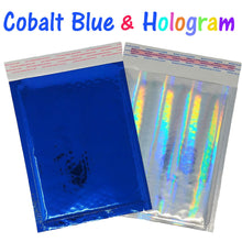 6x10 Cobalt Blue Pink & Hologram Metallic Bubble Mailers Shipping 6x9 Envelopes - ShipNFun