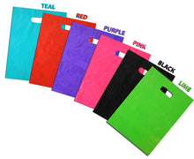 9" x12" or 12" x15" Colored PLASTIC MERCHANDISE Store Bags, Retail Product Bags - ShipNFun