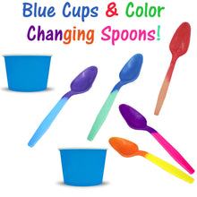 Party Ice Cream Snack Food Paper Cups, Color Changing Spoons Birthday Combo Pack - ShipNFun