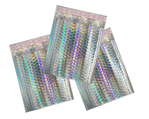 8.5x12 Holographic, Pink, Teal METALLIC BUBBLE MAILERS, Color Padded Envelopes! - ShipNFun