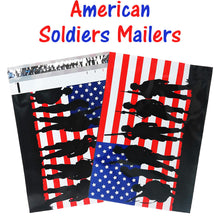 10x13 Patriotic Poly Mailers, Flat Shipping Flag Envelopes -Stickers 4th of July - ShipNFun