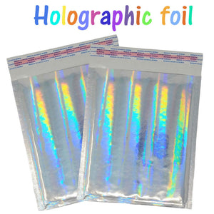 6x10 Holographic Foil & Metallic Bubble Mailers Combo Pack Padded Shipping USPS - ShipNFun