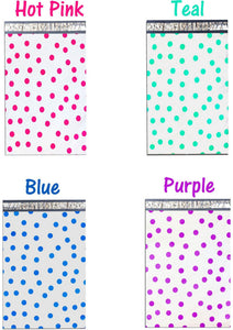 6" x 9" Colored Polka Dot FLAT POLY Mailers USPS Approved Business Shipping Bags - ShipNFun