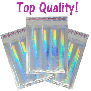 6x10 Cobalt Blue Pink & Hologram Metallic Bubble Mailers Shipping 6x9 Envelopes - ShipNFun