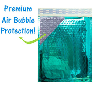 8.5x12 Holographic, Pink, Teal METALLIC BUBBLE MAILERS,  Poly Padded Envelopes! - ShipNFun