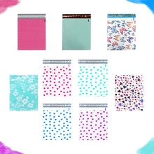 12" x 15" Designer Poly Mailers, Pink,Teal, Polka Dots,Hearts Flat Shipping Bags - ShipNFun