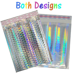 6x10 Holographic Foil & Metallic Bubble Mailers Combo Pack Padded Shipping USPS - ShipNFun