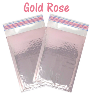 6x10 Teal, Rose Gold Mirrored Padded Bubble Mailers,Shipping Envelopes Self Seal - ShipNFun