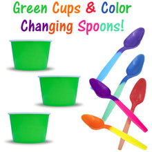 Party Ice Cream Snack Food Paper Cups, Color Changing Spoons Birthday Combo Pack - ShipNFun