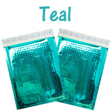 6x10 Teal, Rose Gold Mirrored Padded Bubble Mailers,Shipping Envelopes Self Seal - ShipNFun