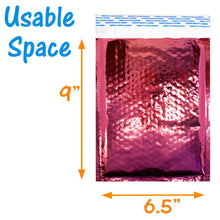 6x10 Cobalt Blue Pink & Hologram Metallic Bubble Mailers Shipping 6x9 Envelopes - ShipNFun