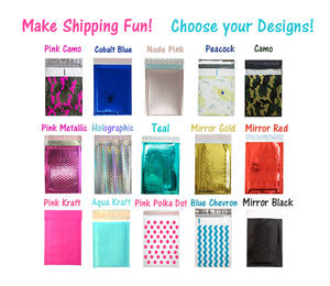 Any Style 6x10 Metallic Glamour Bubble Mailers Padded Shipping Envelopes Poly 0 - ShipNFun
